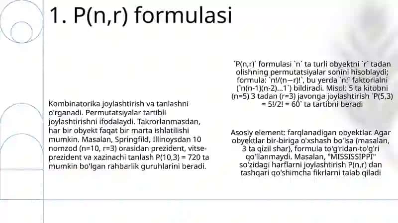 Kombinatorika asoslari 3