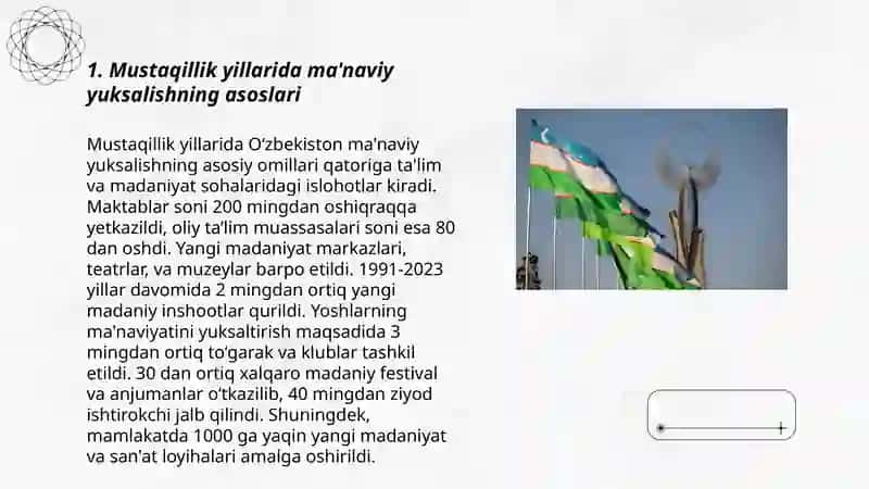 Mustaqillik yillarida Òzbekistondagi manaviy taraqqiyot 3
