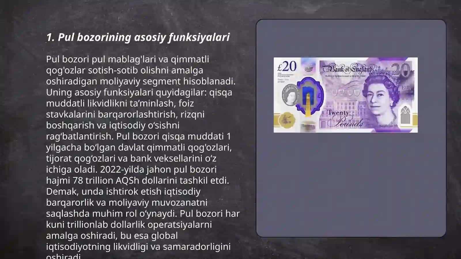 Pul Bozorining Roli 3