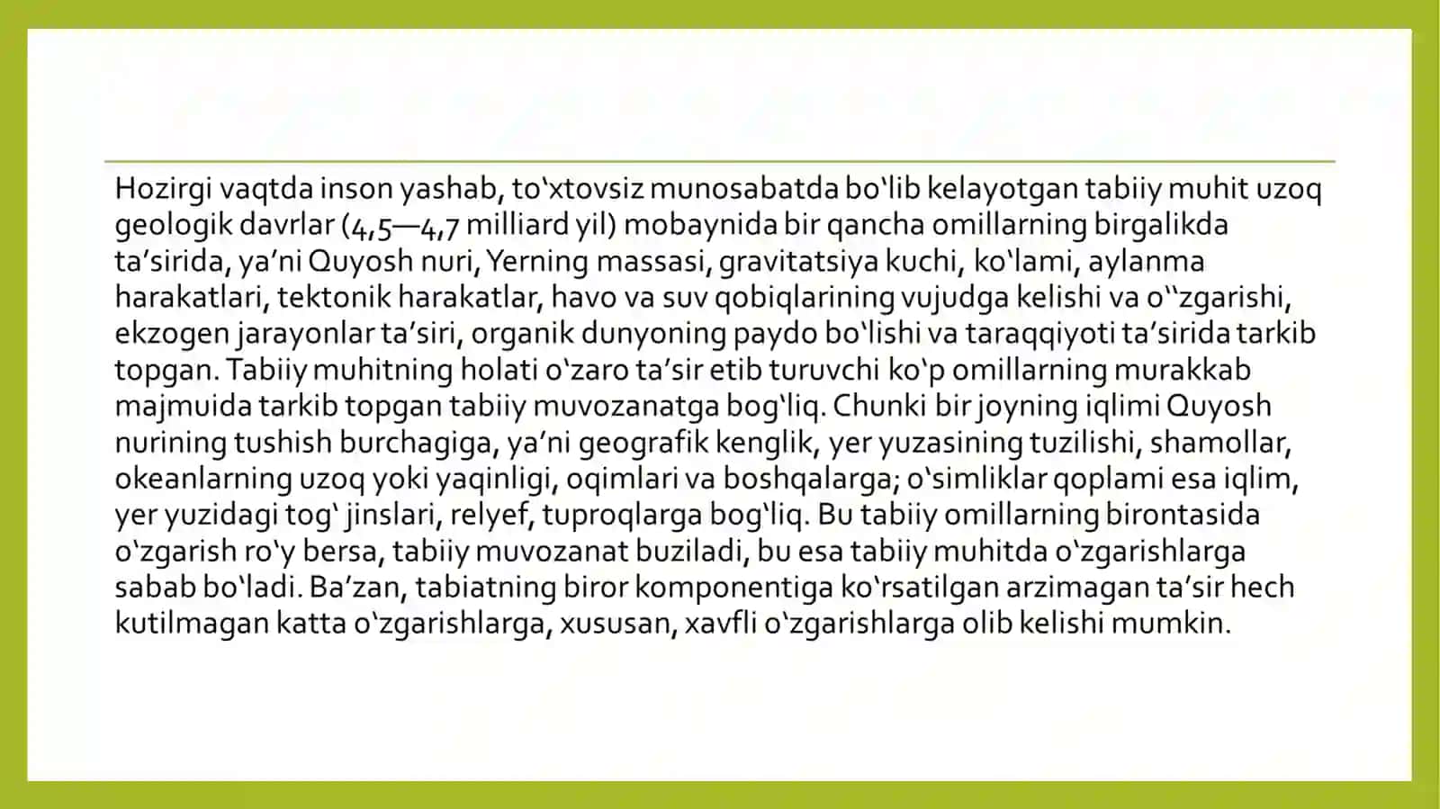 ATROF MUHITNI O'RGANISH 3