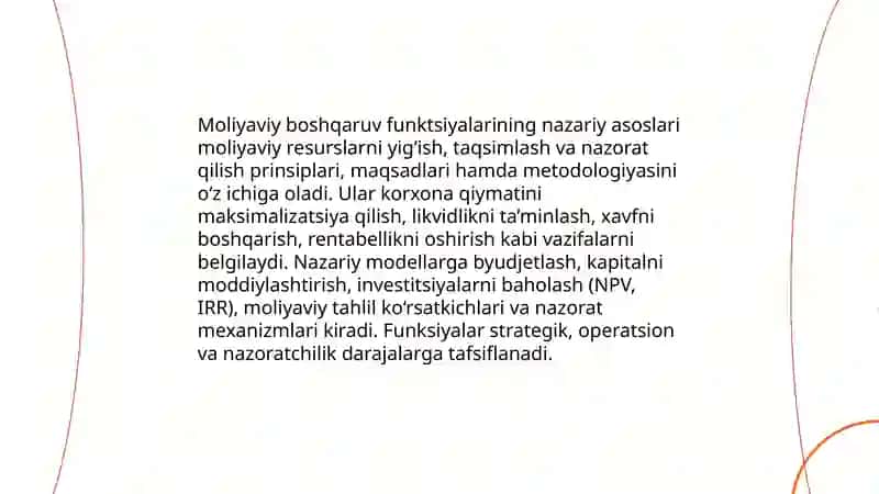 Moliyaviy boshqaruv funksiyasi va o‘ziga xosligi 3