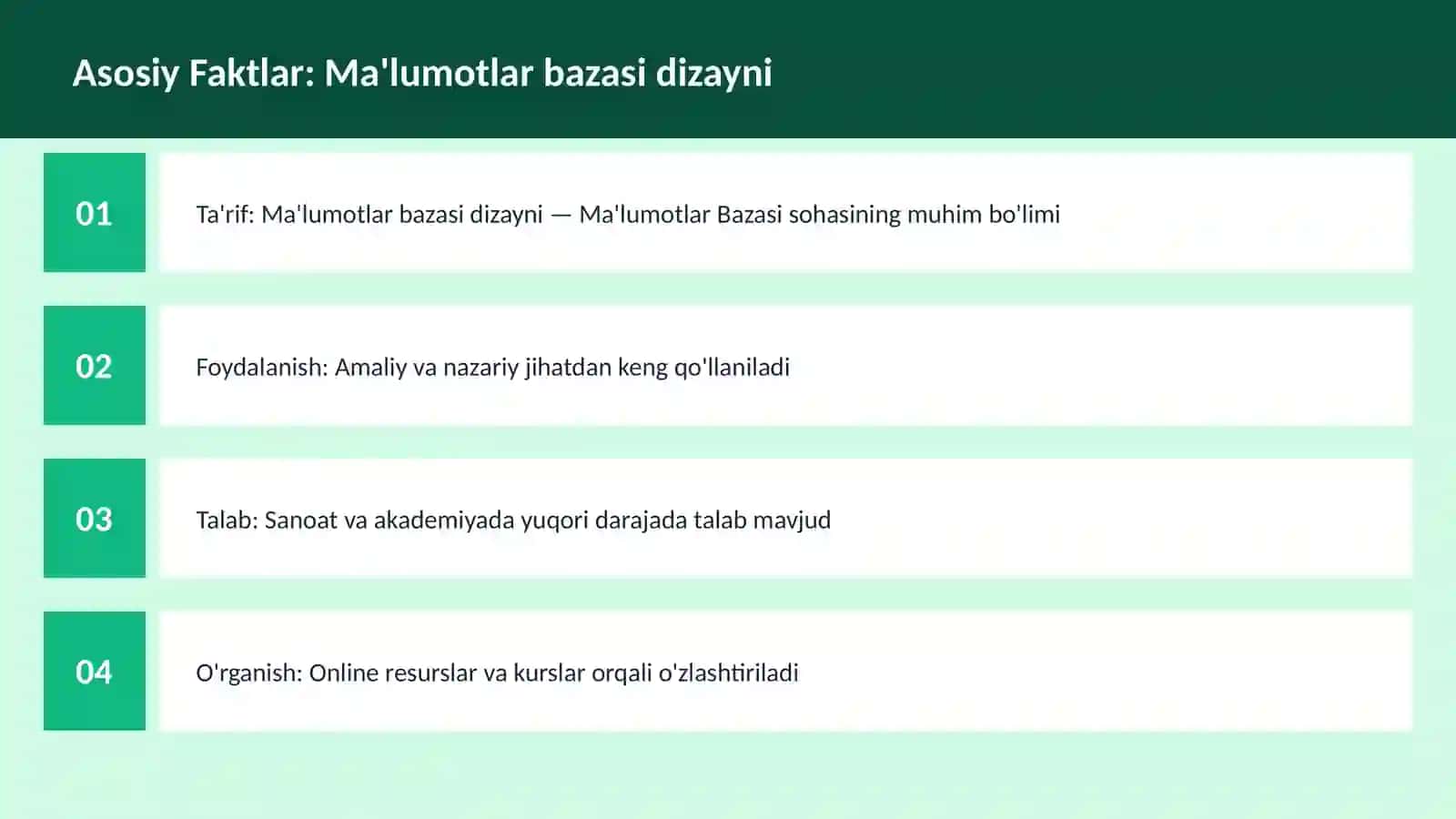 DASTURLASH | MA'LUMOTLAR BAZASI 3