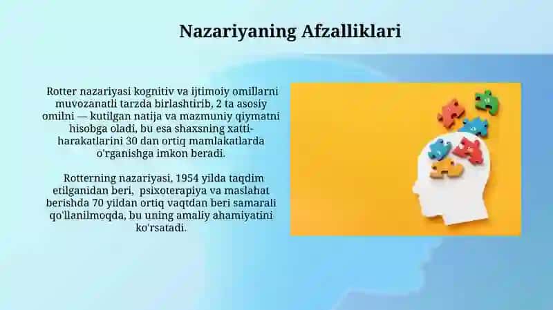 Julian rotterning kognitiv sotsial nazariyasi 3