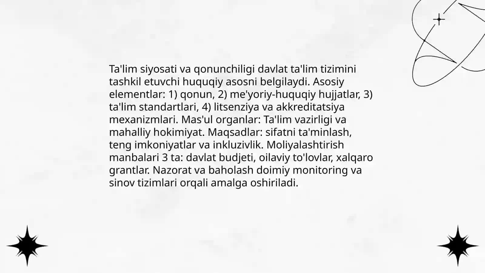 Ta'lim siyosati va qonunchiligi 3