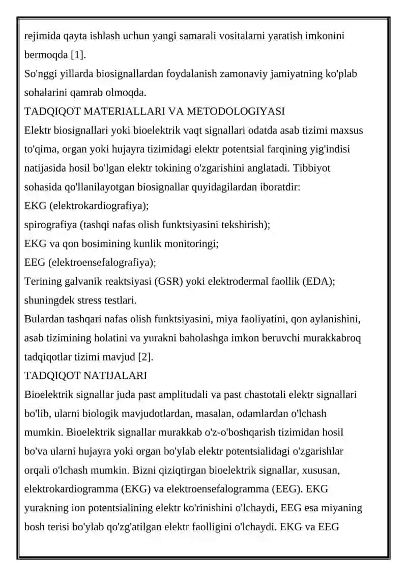 BIOELEKTRIK SIGNALLAR 3