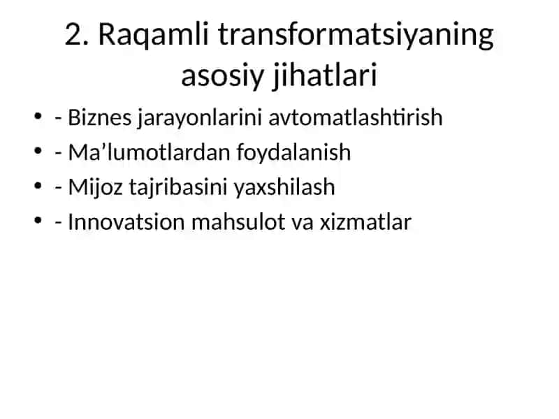 RAQAMLI TRANSFORMATSIYA 3