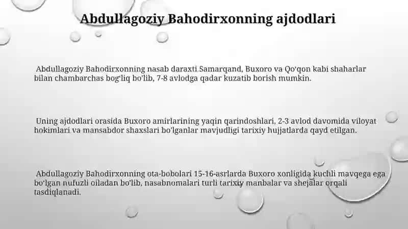 Abdullagoziy Bahodirxon shajarayi tarokima 3