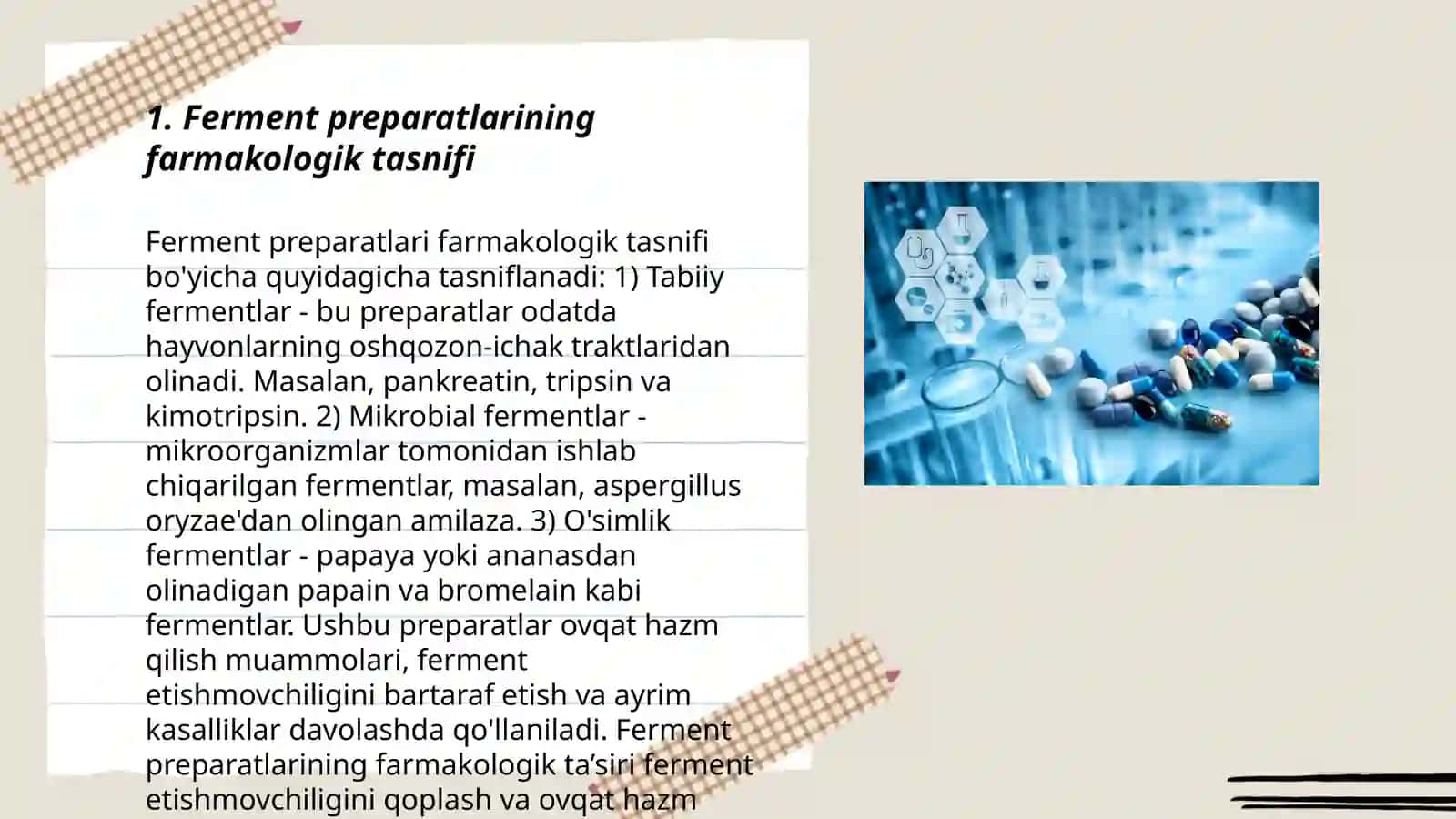 Ferment preparatlarining klinik farmakologiyasi 3