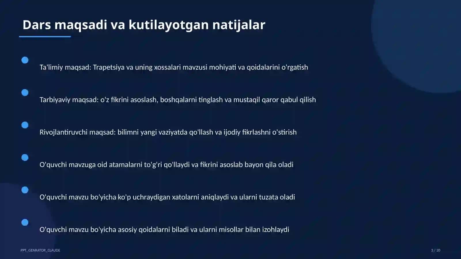 Trapetsiya va uning xossalari (8-sinf) 3