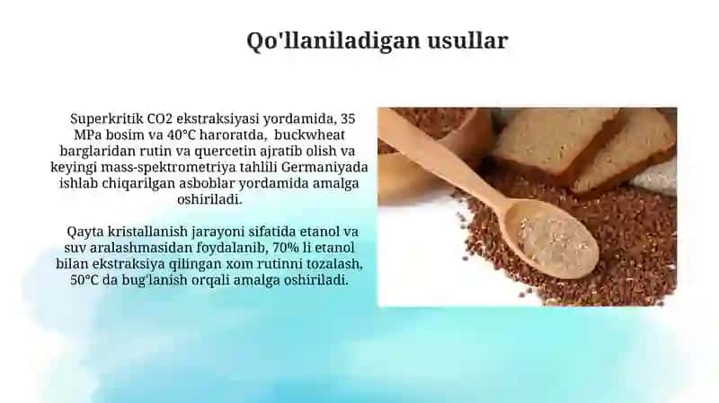 Rutin va Kvertsetin Flavonoidlarini Ajratish Usullari 3
