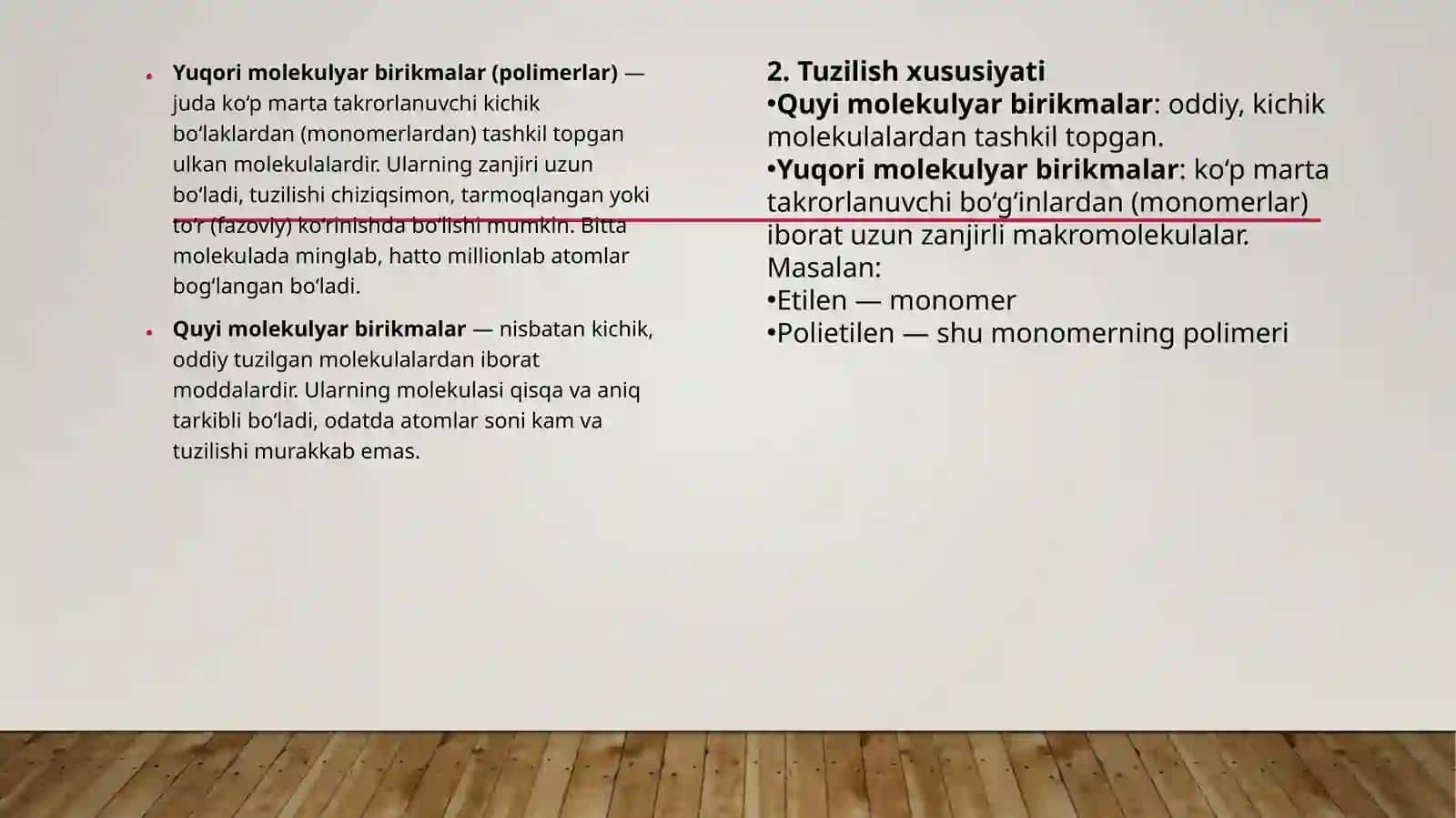 Yuqori molekulyar birikmalar 3