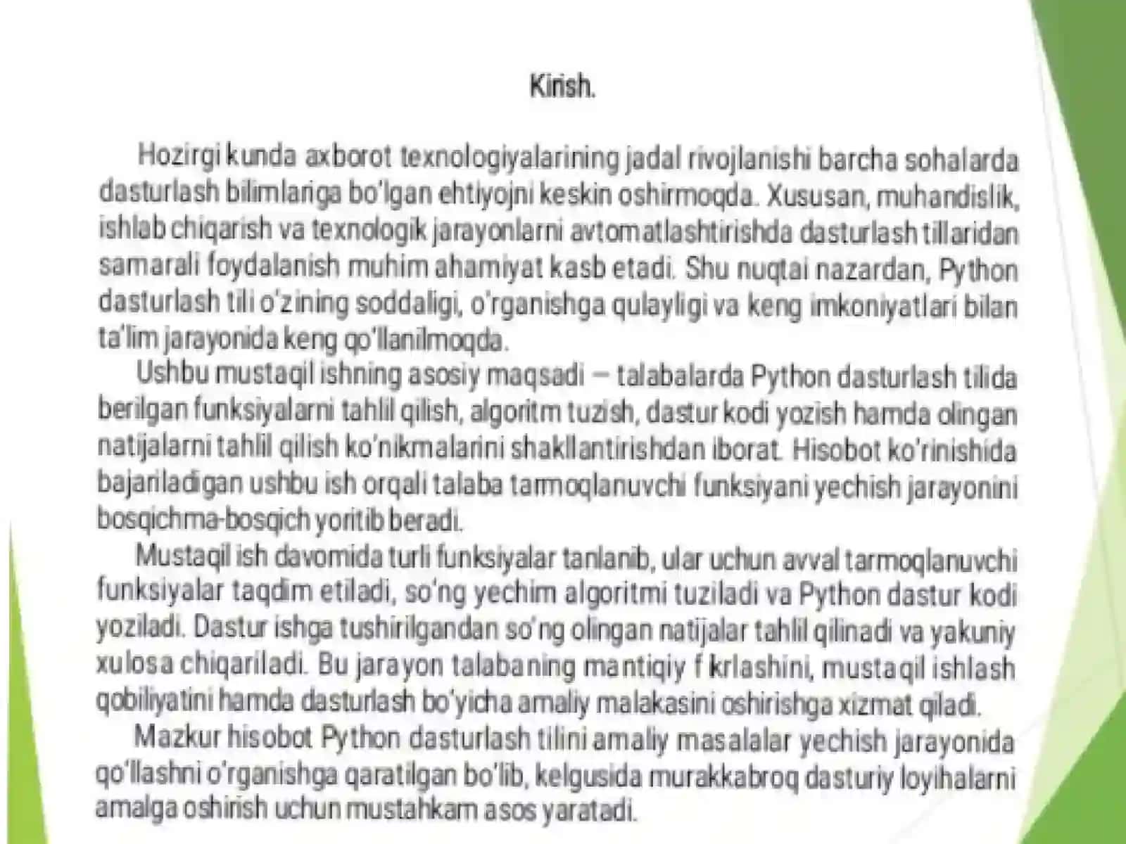 Mana shufunksiyaniishlaymiz 3