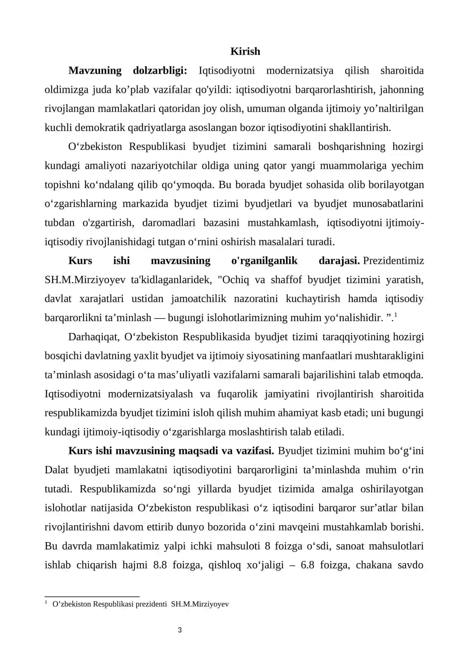 O’zbekiston Respublikasi davlat budjetining tuzilishi 3