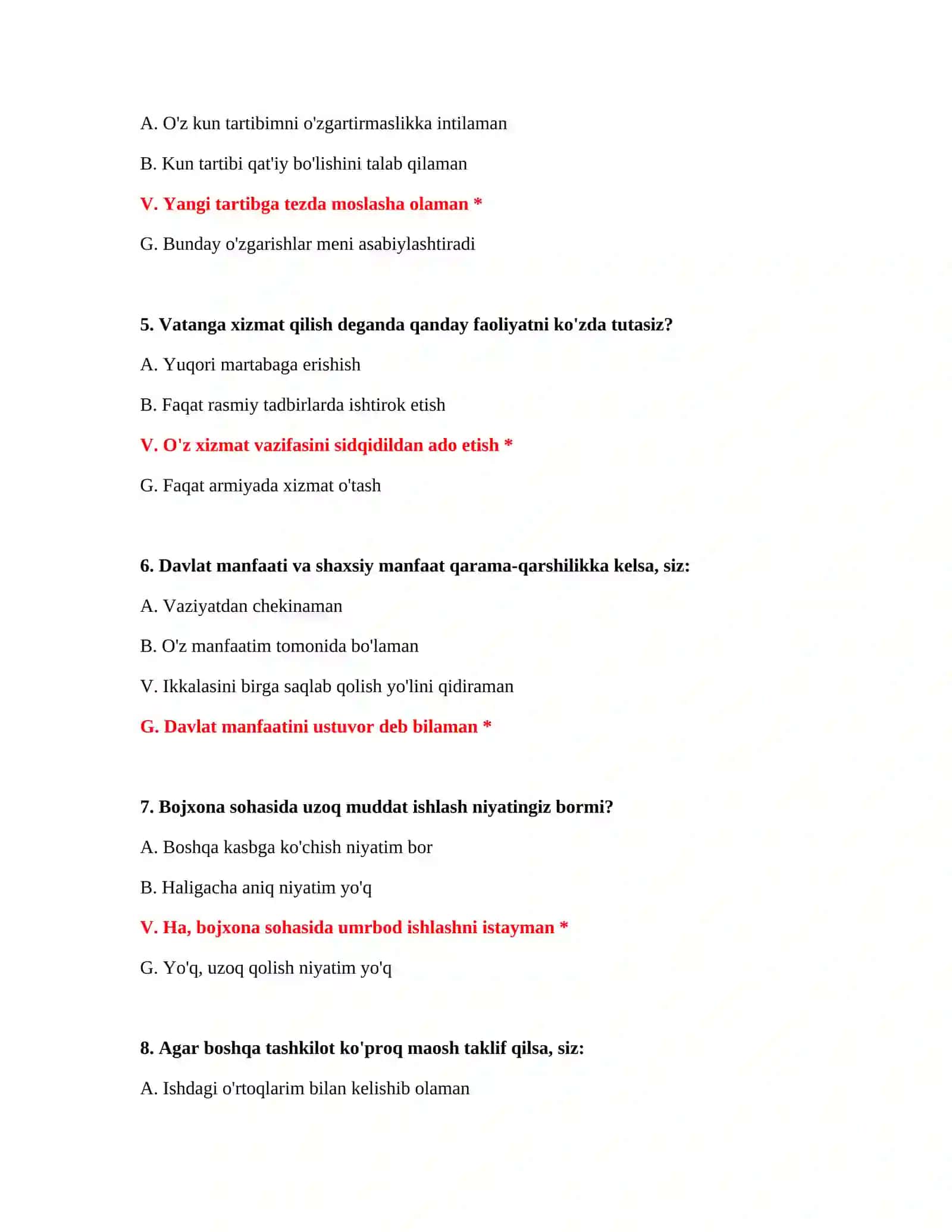 Bojxona IQ test DOCX 3