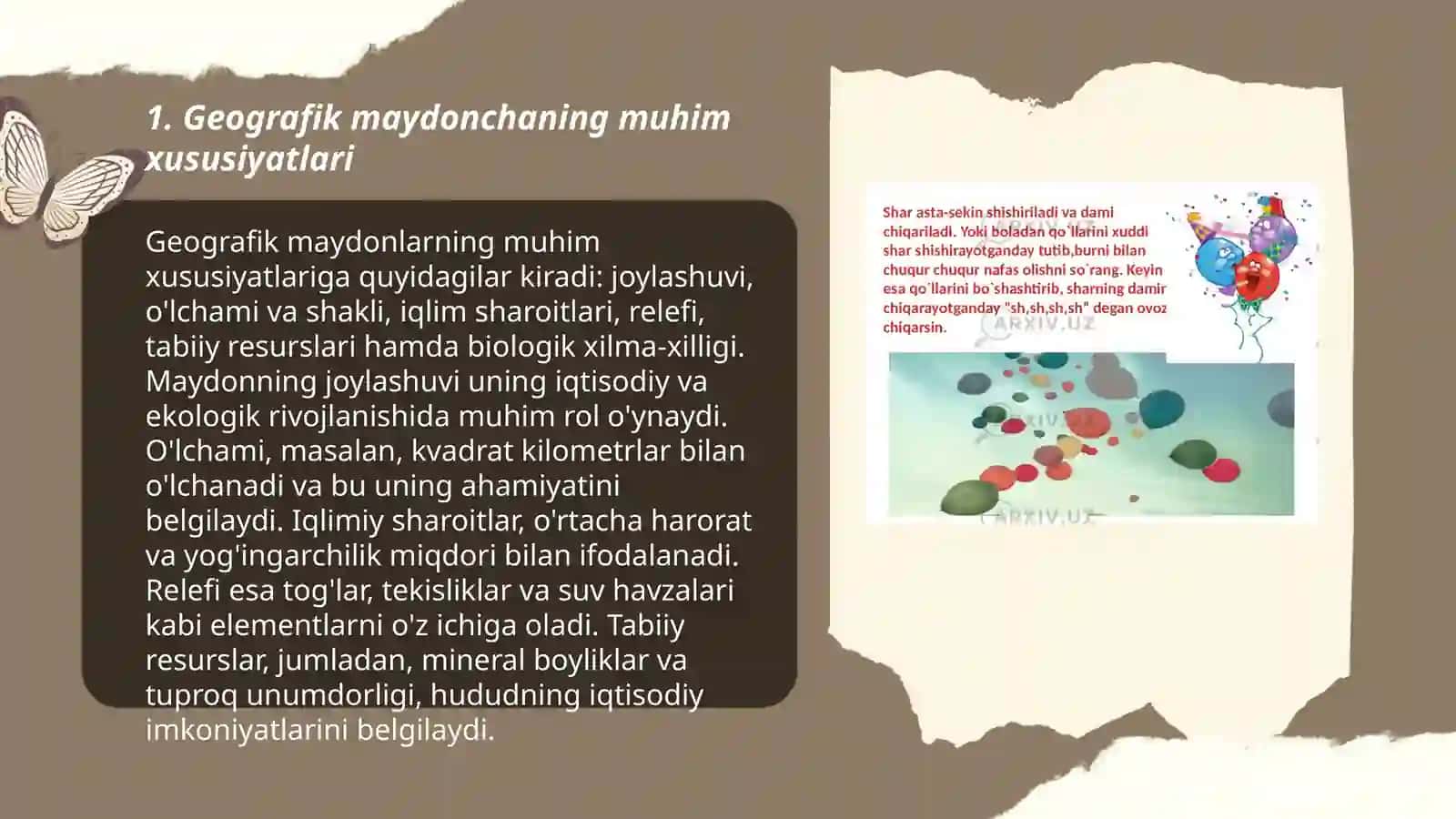 Geografik maydonchaning muhim xususiyatlari 3