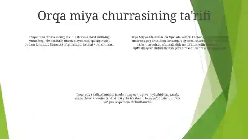 Orqa Miyya Churralarida Operatsiyalari 3