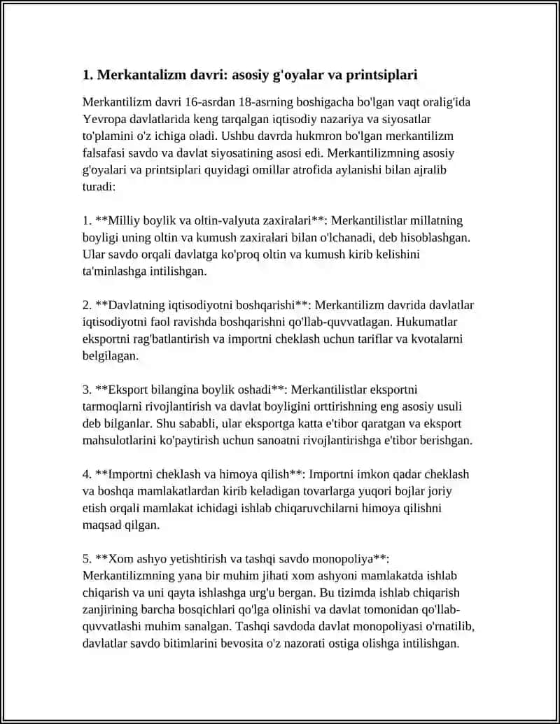 MERKANTALIZM DAVRI 3