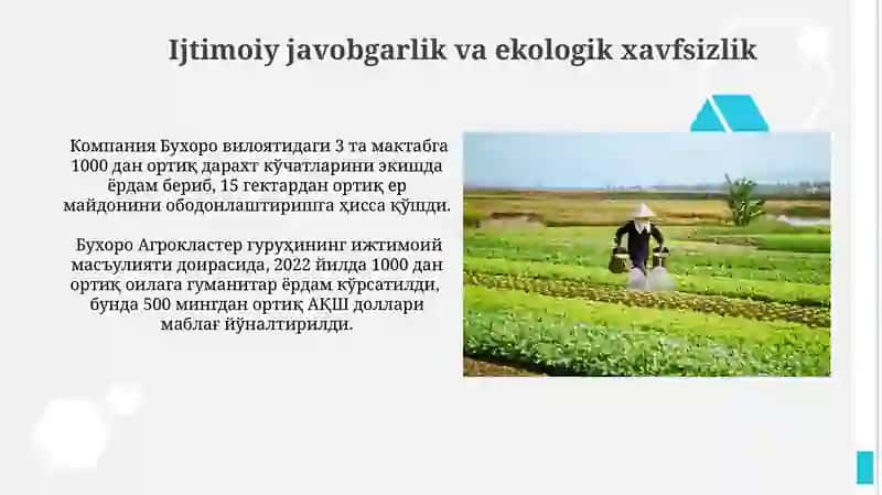 Бухоро Агрокластер Гуруҳи МЧЖ 3