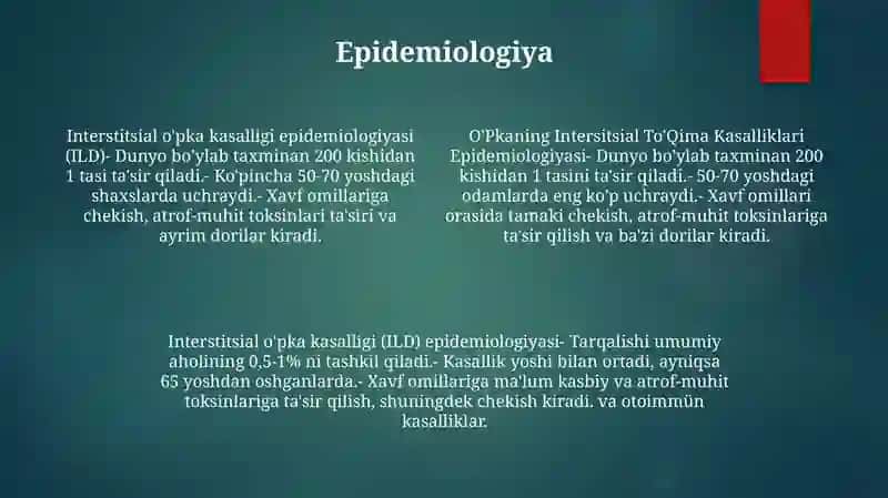 O'Pkaning Intersitsial To'Qima Kasalliklari 3