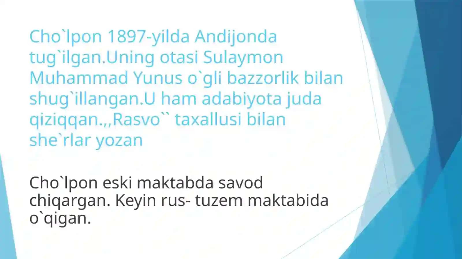 CHo`lponijodiymerosidayoshlartarbiyasi 3