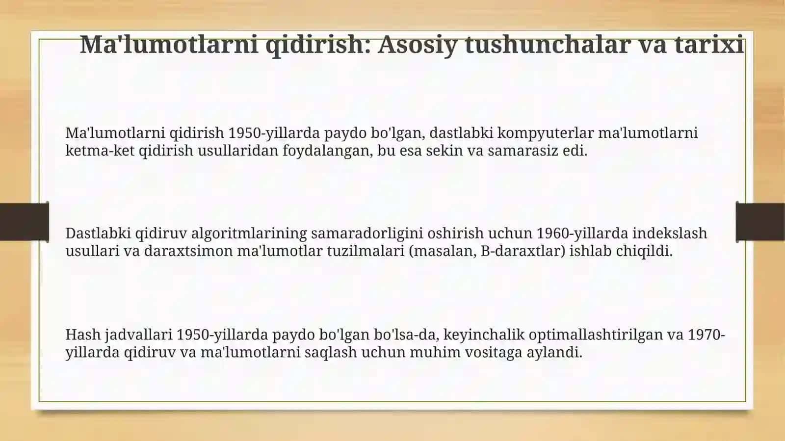 Ma’lumotlarni qidirish usullari, algoritmlari 3