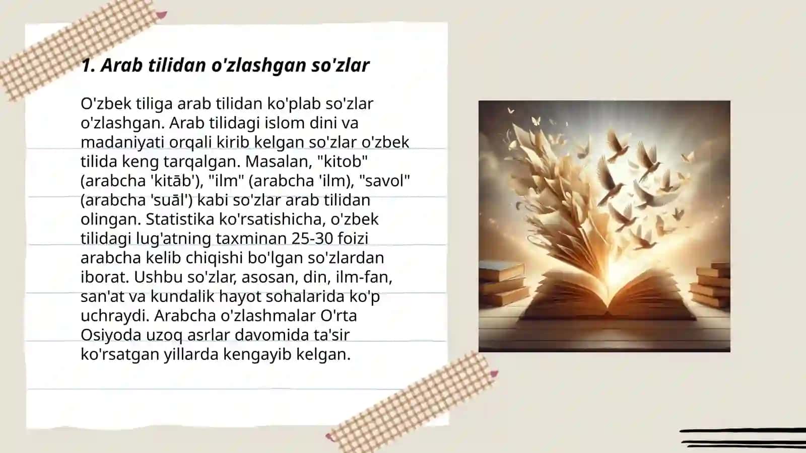 Oʻzbek tili leksikasida oʻzlashgan qatlam 3