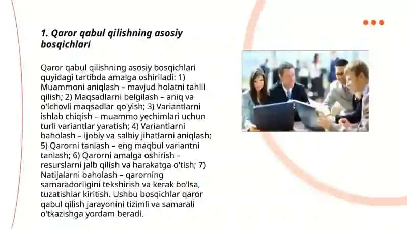 Qaror qabul qilish jarayoni 3