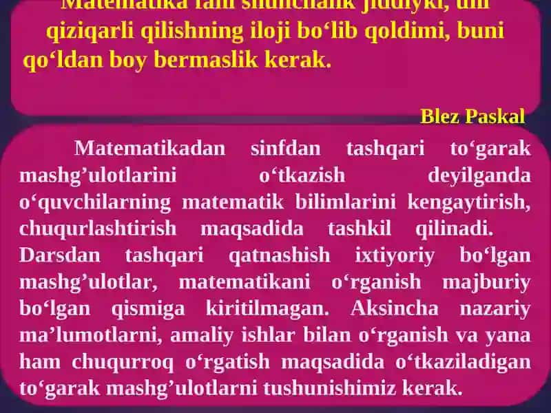Boshlang‘ich sinflarda matematikadan to‘garak mashg‘ulotlarini tashkil etish 3