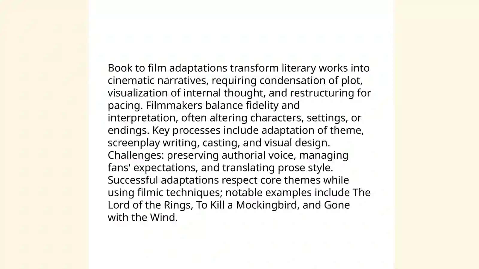 Book-to-film adaptations 3