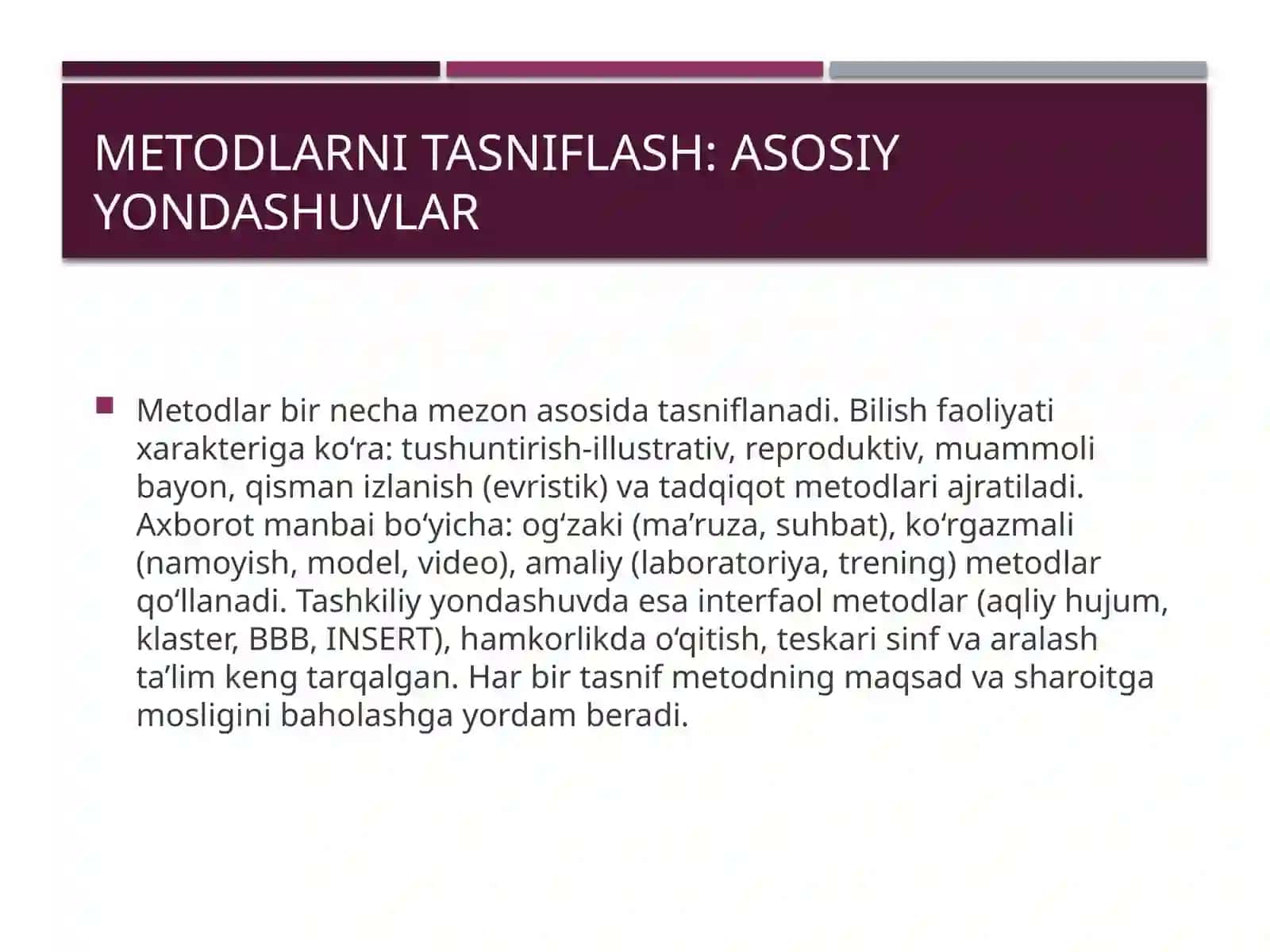 Ta’lim metodlari va vositalarini tahlil qilish 3