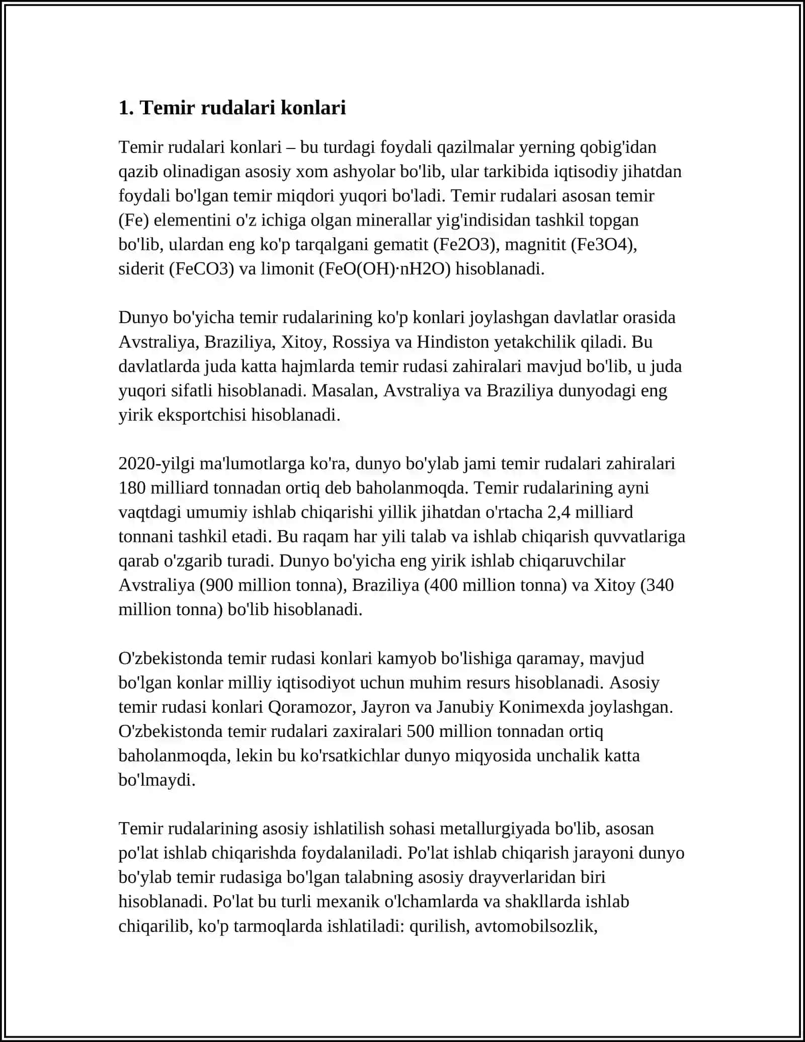 Temir rudalari konlari 3