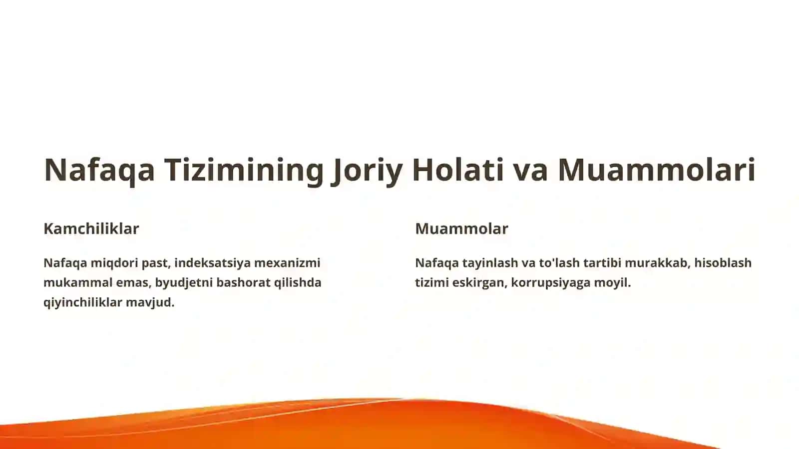 Nafaqa Ta'minotini Takomillashtirish 3