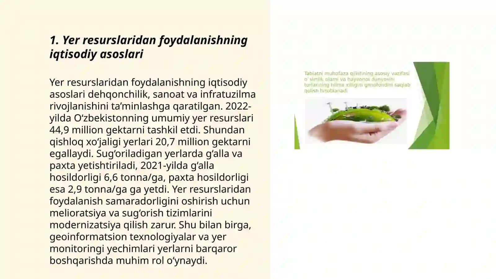 Yerdan foydalanish va muhofaza qilishning iqtisodiy mexanizmi 3