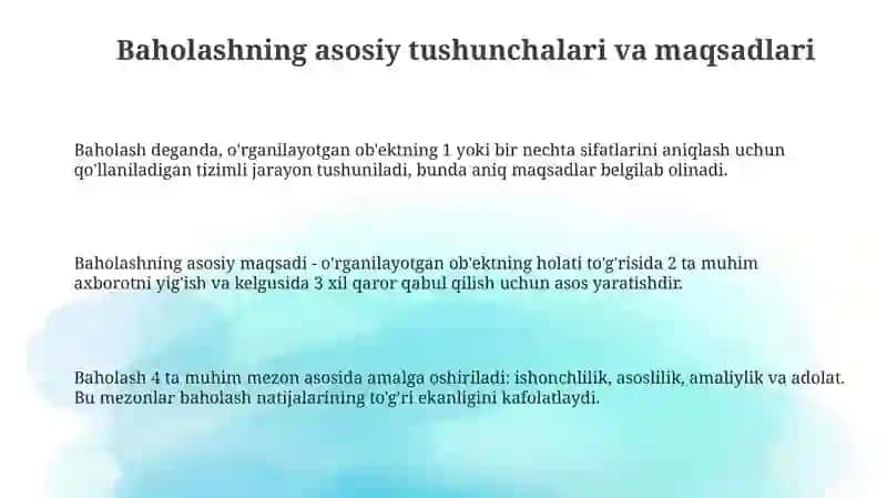 Sifatni baholash uslublari 3