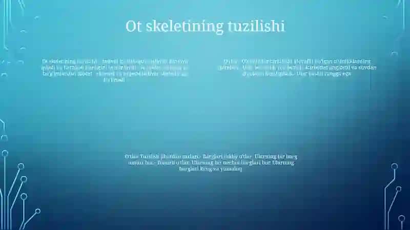 Otlarning Yasalishi 3
