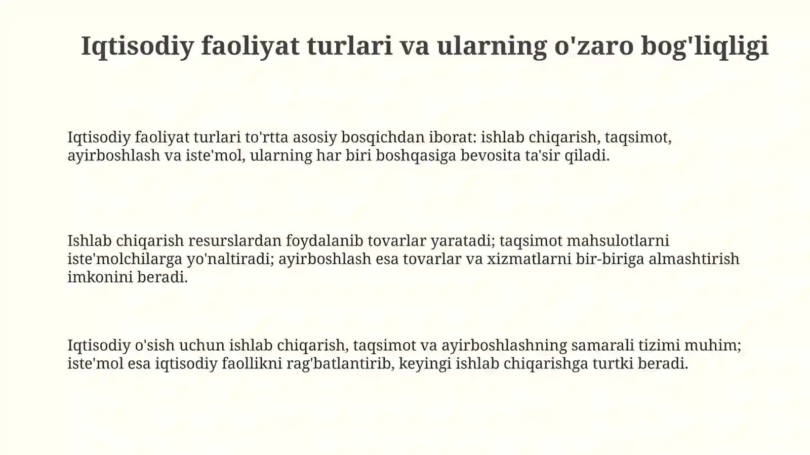 Bozor iqtisodiyotining belgilari 3