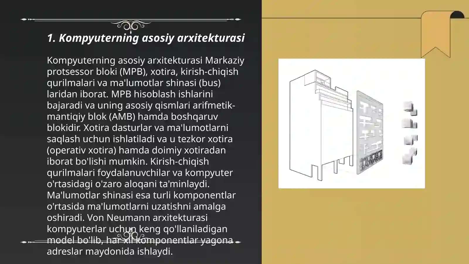 Kompyuter arxitekturasi va ishlash prinsiplari 3