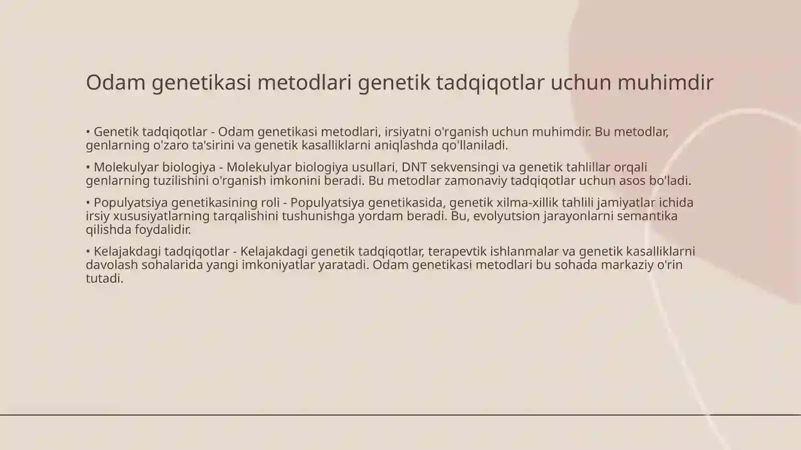 Odum genetikasi metodlari 3