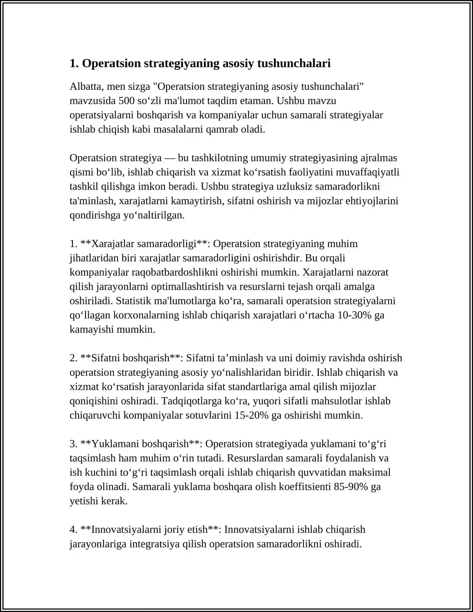 KORXONANING OPERATSION STRATEGIYASI 3