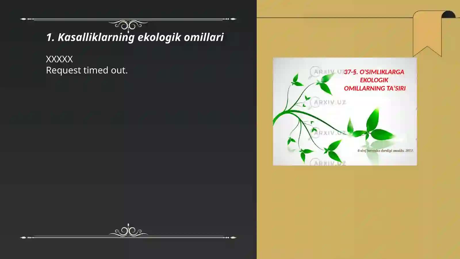 Moslashuv samaradorligi Kasaliklarning ekologik jihatlari 3