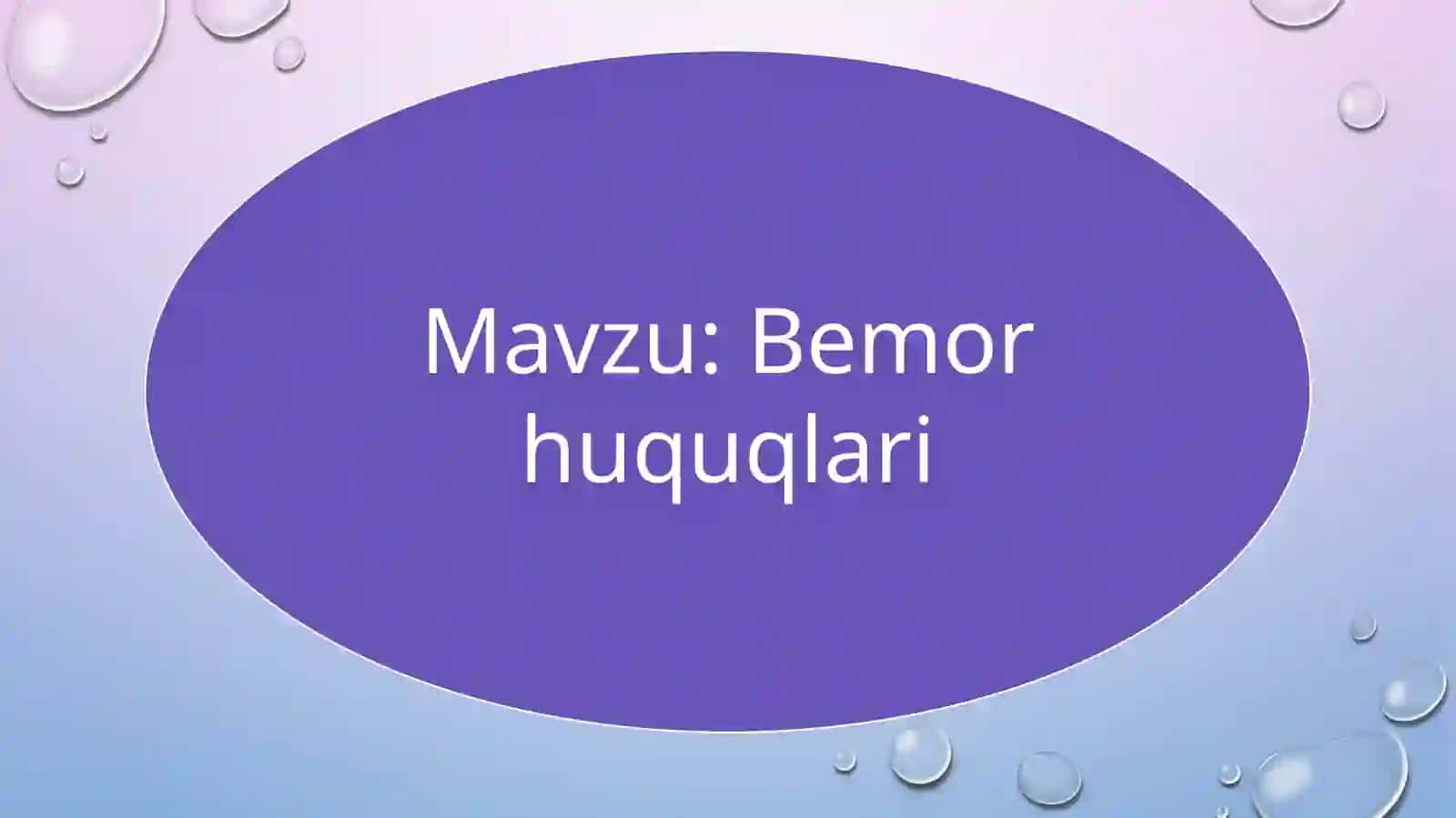 Bemor huquqlari 3