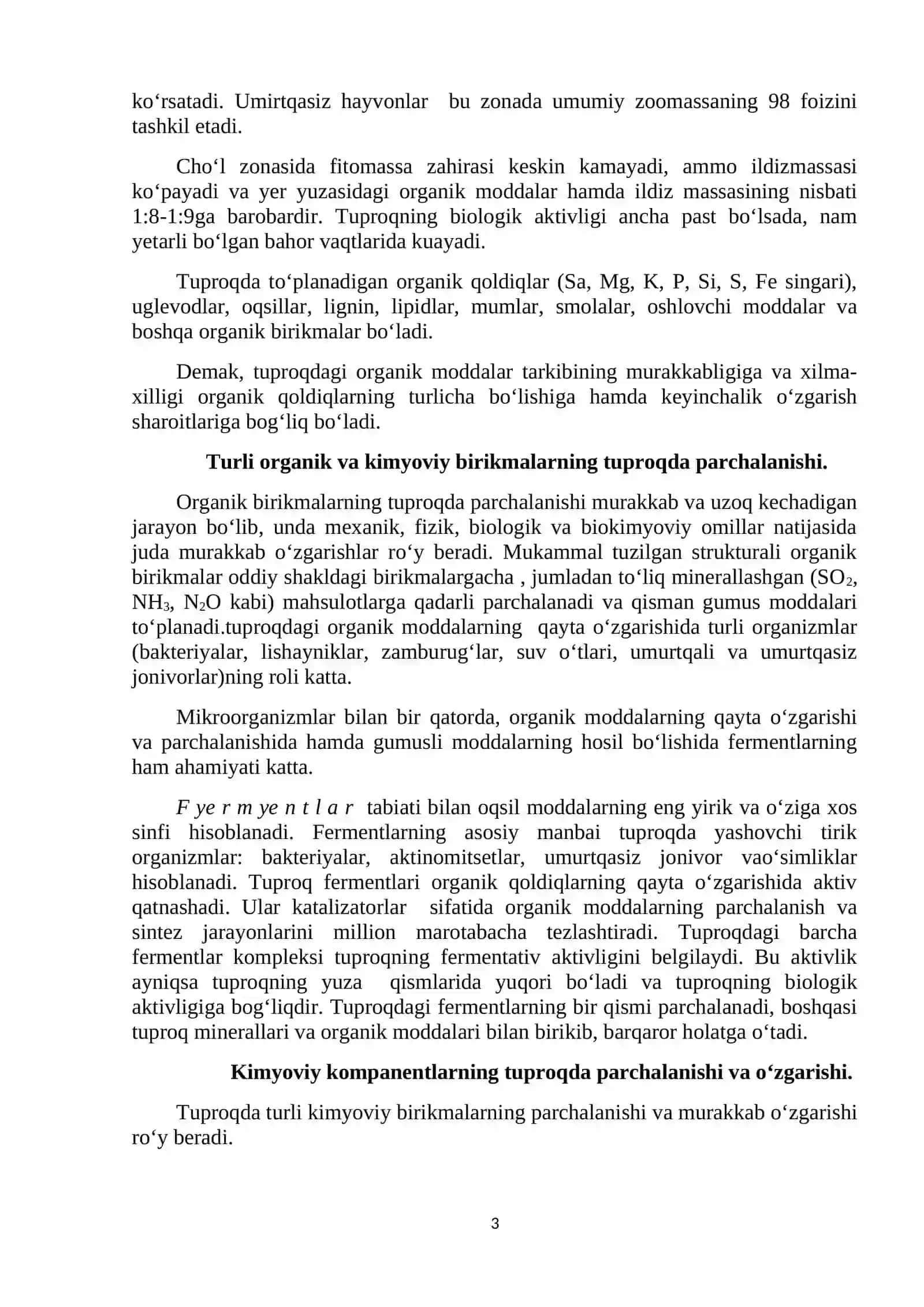 Tuproqning organik tarkibi 3