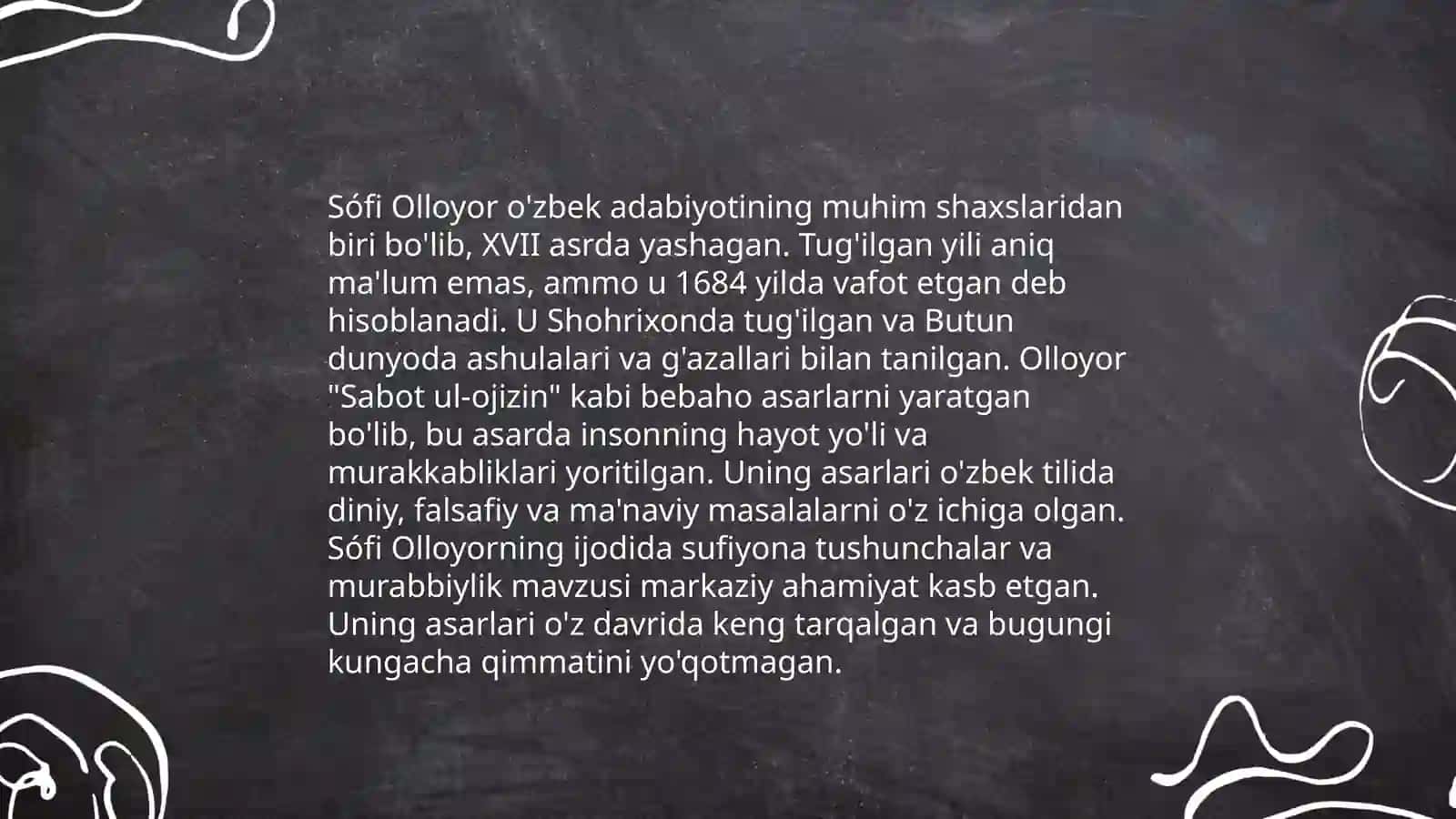 Sófi Olloyorning ilmiy adabiy merosi 3