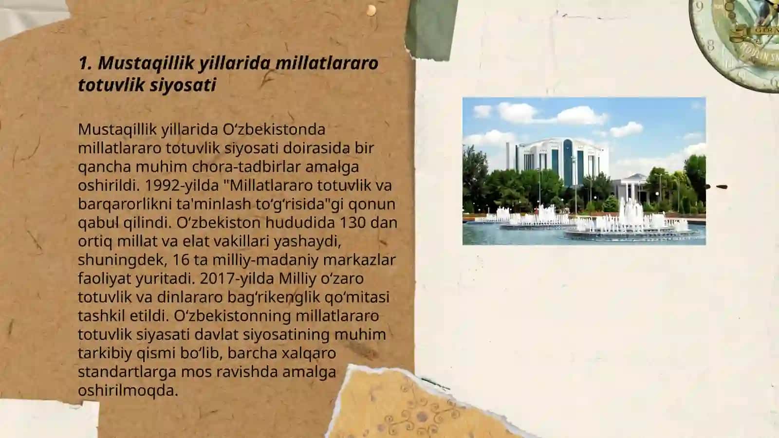 Mustaqil Oʼzbekistonda millatlararo totuvlikning taʼminlanishi 3