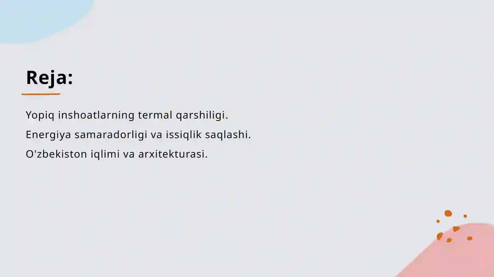 BIR QAVATLI YOPIQ INSHOATLARNI TERMAL QARSHILIGINI ANIQLASH 3