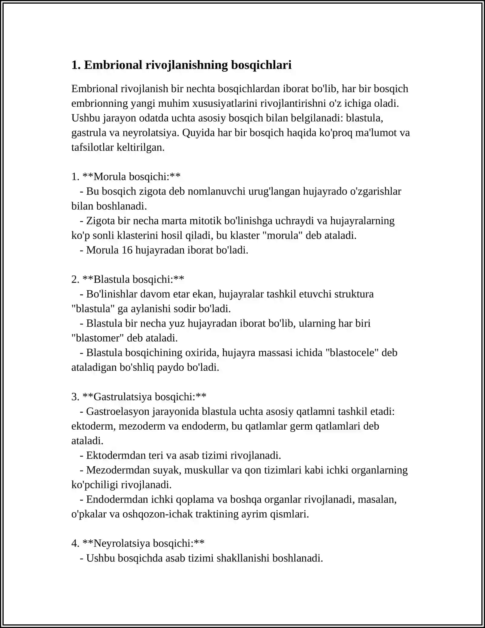 EMBRIONAL RIVOJLANISH 3