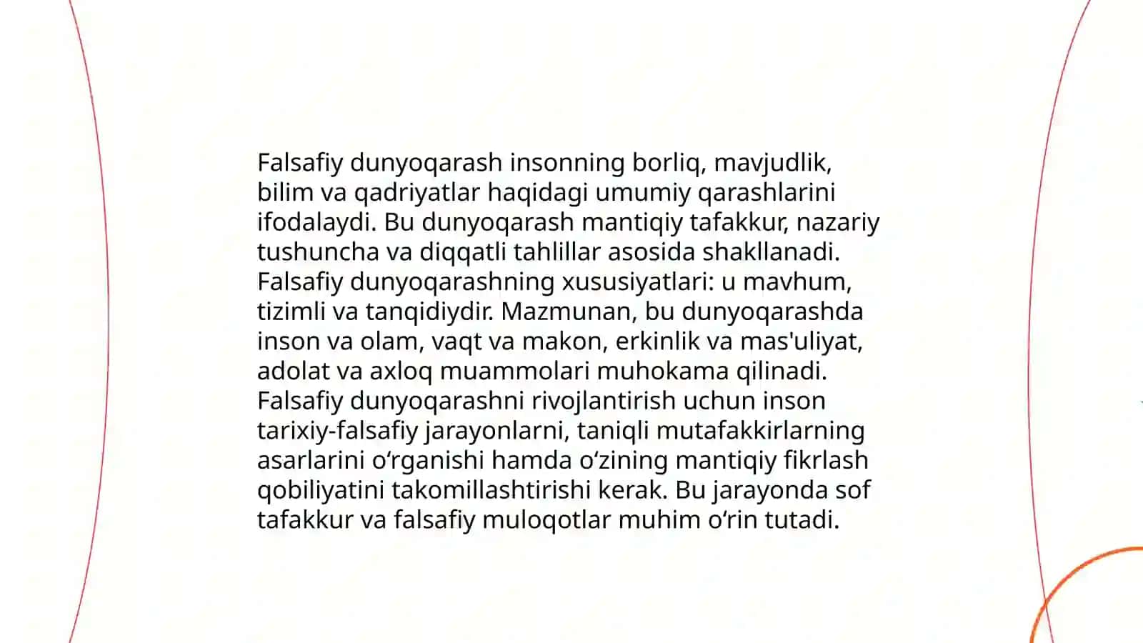 Falsafiy dunyoqarashning o'z-o'zini anglash jarayonidagi ta'siri 3