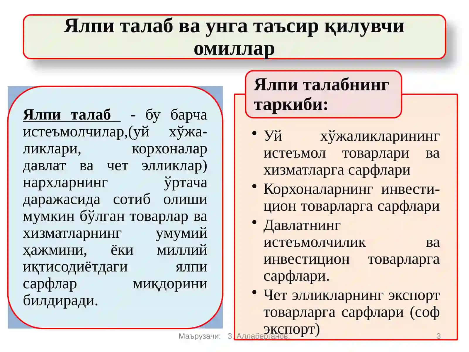 ИҚТИСОДИЁТ НАЗАРИЯСИ 3