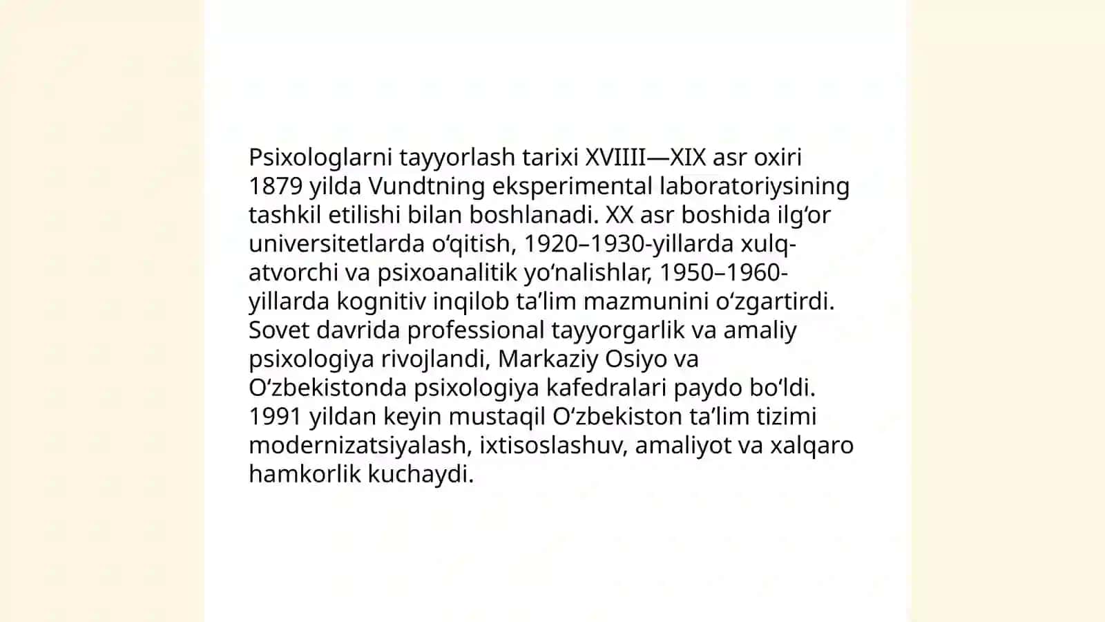 Psixologlarni tayyorlash bosqichlari 3