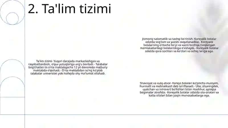 Koreya Respublikasining Bolalar Yosh Xususiyatlari 3